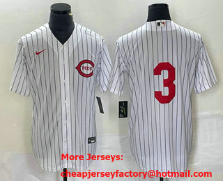 Men's Cincinnati Reds #3 Scooter Gennett White Field of Dreams Stitched Baseball Jersey