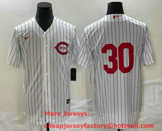 Men's Cincinnati Reds #30 Will Benson White Field of Dreams Stitched Baseball Jersey