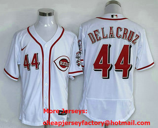 Men's Cincinnati Reds #44 Elly De La Cruz White Flex Base Stitched Jersey