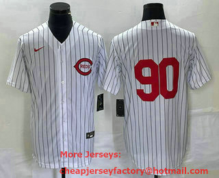 Men's Cincinnati Reds #90 White 2022 Field of Dreams Cool Base Jersey