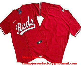 Men's Cincinnati Reds Blank Red Cool Base Jersey