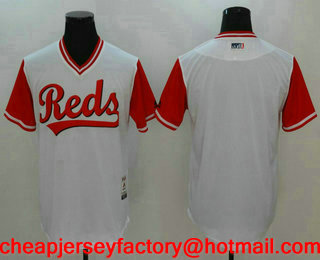 Men's Cincinnati Reds White 2017 Little League World Series Players Weekend Stitched Nickname Team Jersey