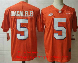 Men's Clemson Tigers #5 DJ Uiagalelei Orange College Football Jersey