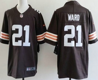 Men's Cleveland Browns #21 Denzel Ward Limited Brown Vapor Jersey