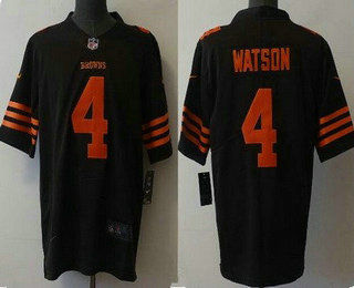 Men's Cleveland Browns #4 Deshaun Watson Brown 2022 NEW Vapor Untouchable Stitched NFL Nike Limited Jersey
