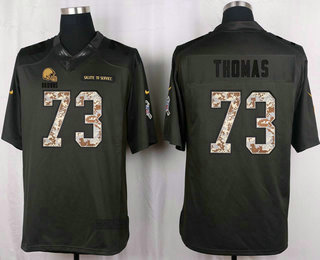 Men's Cleveland Browns #73 Joe Thomas Black Anthracite 2016 Salute To Service Stitched NFL Nike Limited Jersey