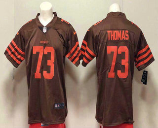 Men's Cleveland Browns #73 Joe Thomas Brown 2016 Color Rush Stitched NFL Nike Limited Jersey