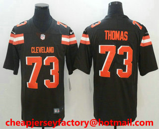 Men's Cleveland Browns #73 Joe Thomas Brown 2017 Vapor Untouchable Stitched NFL Nike Limited Jersey