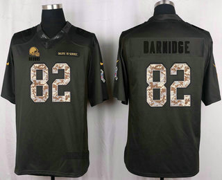 Men's Cleveland Browns #82 Gary Barnidge Black Anthracite 2016 Salute To Service Stitched NFL Nike Limited Jersey