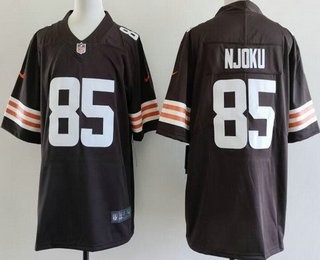 Men's Cleveland Browns #85 David Njoku Limited Brown Vapor Jersey
