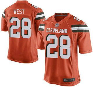Men's Cleveland Browns #28 Terrance West Orange Alternate 2015 NFL Nike Elite Jersey