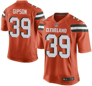 Men's Cleveland Browns #39 Tashaun Gipson Orange Alternate 2015 NFL Nike Elite Jersey