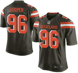 Men's Cleveland Browns #96 Xavier Cooper Brown Team Color 2015 NFL Nike Elite Jersey