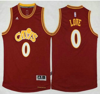 Men's Cleveland Cavaliers #0 Kevin Love Revolution 30 Swingman 2015-16 Retro Red Jersey