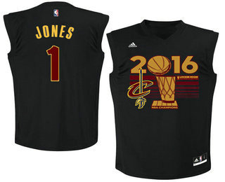 Men's Cleveland Cavaliers #1 James Jones Revolution 30 Swingman 2016 Champions Fashion Black Jersey