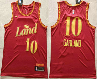 Men's Cleveland Cavaliers #10 Darius Garland Red 2023 City Icon Swingman Jersey