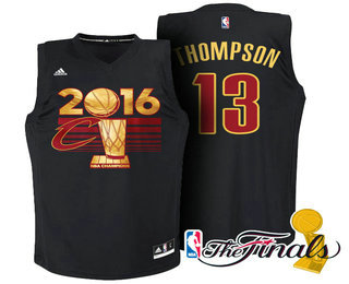 Men's Cleveland Cavaliers #13 Tristan Thompson Black 2016 NBA Finals Champions Jersey