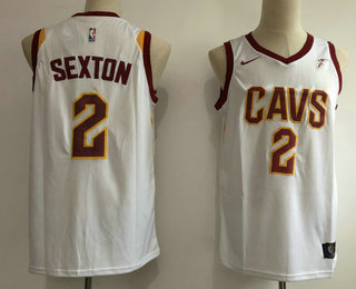 Men's Cleveland Cavaliers #2 Collin Sexton White 2017-2018 Nike Swingman Goodyear Stitched NBA Jersey