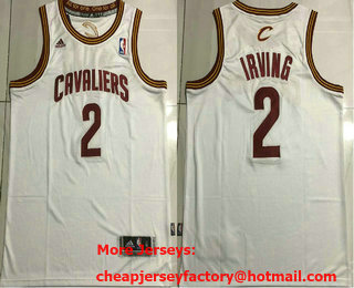 Men's Cleveland Cavaliers #2 Kyrie Irving  White Revolution 30 AU Jersey