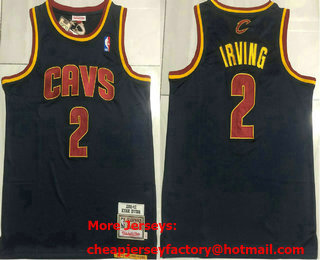 Men's Cleveland Cavaliers #2 Kyrie Irving 2011-12 Black Hardwood Classics Soul AU Throwback Jersey