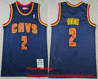 Men's Cleveland Cavaliers #2 Kyrie Irving Navy 2011 Throwback Swingman Jersey