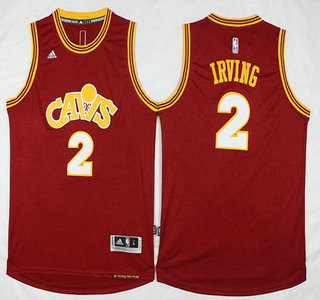 Men's Cleveland Cavaliers #2 Kyrie Irving Revolution 30 Swingman 2015-16 Retro Red Jersey