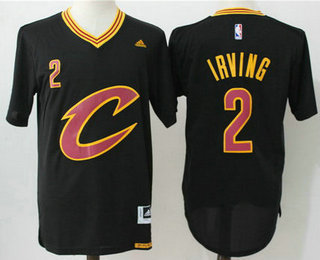 Men's Cleveland Cavaliers #2 Kyrie Irving Revolution 30 Swingman 2016 New Black Short-Sleeved Jersey