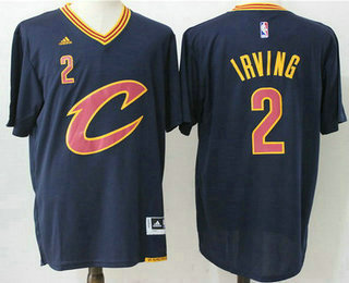 Men's Cleveland Cavaliers #2 Kyrie Irving Revolution 30 Swingman 2016 New Navy Blue Short-Sleeved Jersey