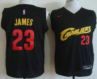 Men's Cleveland Cavaliers #23 LeBron James Black Fashion Stitched NBA Nike Swingman Jersey