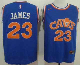 Men's Cleveland Cavaliers #23 LeBron James CavFanatic Blue Fashion Stitched NBA Nike Swingman Jersey