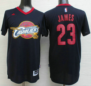 Men's Cleveland Cavaliers #23 LeBron James Revolution 30 Swingman 2014 New Navy Blue Fashion Short-Sleeved Jersey