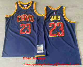 Men's Cleveland Cavaliers #23 LeBron James White 2003 Throwback AU Jersey