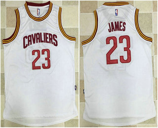 Men's Cleveland Cavaliers #23 LeBron James White AU Soul Swingman Jersey