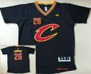 Men's Cleveland Cavaliers #26 Kyle Korver New Black Short-Sleeved Revolution 30 Swingman Stitched NBA Jersey