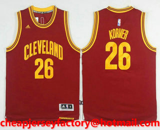 Men's Cleveland Cavaliers #26 Kyle Korver Red Revolution 30 Swingman Stitched NBA Jersey
