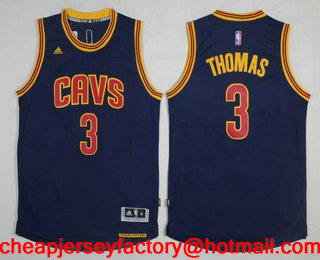 Men's Cleveland Cavaliers #3 Isaiah Thomas Navy Blue Revolution 30 Swingman Stitched NBA Jersey
