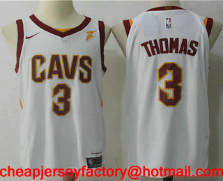Men's Cleveland Cavaliers #3 Isaiah Thomas White 2017-2018 Nike Authentic Goodyear Stitched NBA Jersey