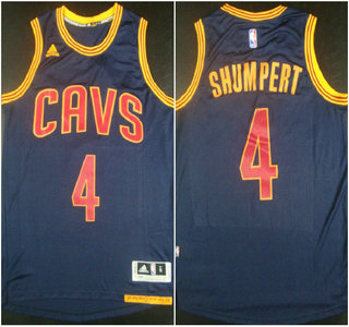 Men's Cleveland Cavaliers #4 Iman Shumpert Revolution 30 Swingman 2014 New Navy Blue Jersey