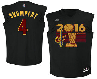 Men's Cleveland Cavaliers #4 Iman Shumpert Revolution 30 Swingman 2016 Champions Fashion Black Jersey