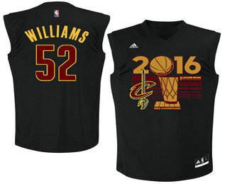 Men's Cleveland Cavaliers #52 Mo Williams Revolution 30 Swingman 2016 Champions Fashion Black Jersey