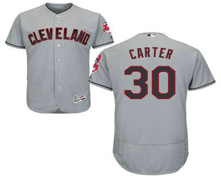 Men's Cleveland Indians #30 Joe Carter Grey 2016 Flexbase Baseball Jersey