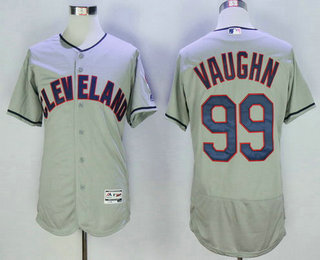Men's Cleveland Indians #99 Rick Vaughn Retired Gray Road 2016 Flexbase Baseball Jersey