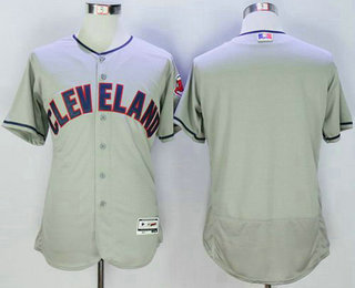 Men's Cleveland Indians Blank Grey Flexbase 2016 MLB Player Jersey