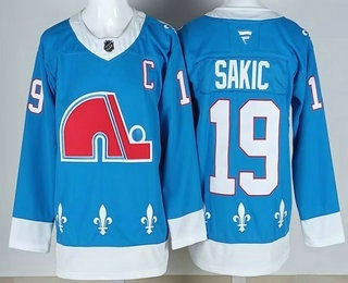 Men's Colorado Avalanche #19 Joe Sakic Blue Alternate Authentic Jersey