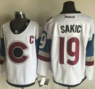 Men's Colorado Avalanche #19 Joe Sakic White 2016 Stadium Series Hockey Jersey