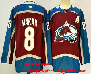 Men's Colorado Avalanche #8 Cale Makar Red 2024 Stitched Jersey