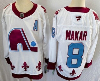 Men's Colorado Avalanche #8 Cale Makar White Alternate Authentic Jersey