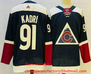 Men's Colorado Avalanche #91 Nazem Kadri Navy Alternate Stitched Jersey