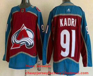 Men's Colorado Avalanche #91 Nazem Kadri Red Authentic Jersey