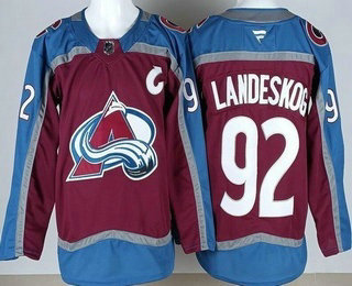 Men's Colorado Avalanche #92 Gabriel Landeskog Red Authentic Jersey